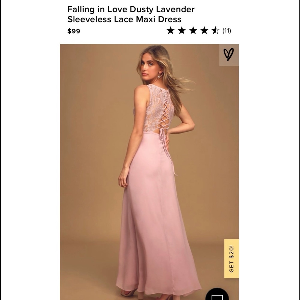 NWT. Lulu’s Sleeveless Lace Maxi Dress